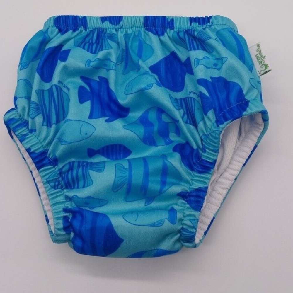Green Sprouts Blue Fishies Reusable Swim Diaper 24 months